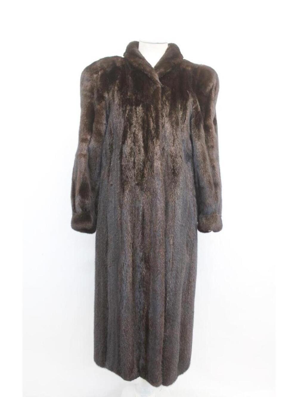 Excellent Dark Ranch Br0Wn Mink Fur Coat Jacket Women Woman Size 4-6 Small